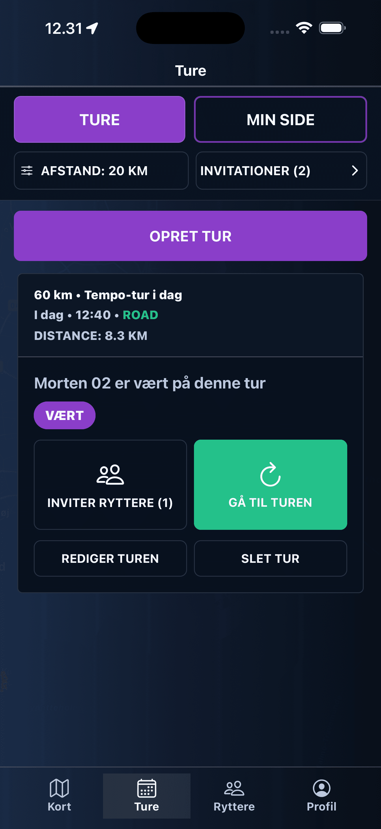 Your rides and invitations: Keep your own rides, invites, and next actions in one simple view.